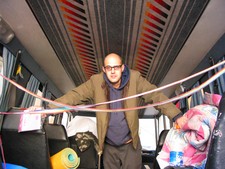 in the van
