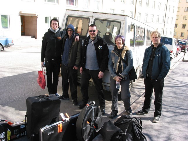 loading the van, "Herman the German" in Helsinki