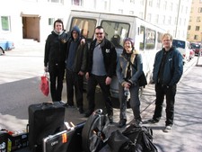 loading the van, "Herman the German" in Helsinki