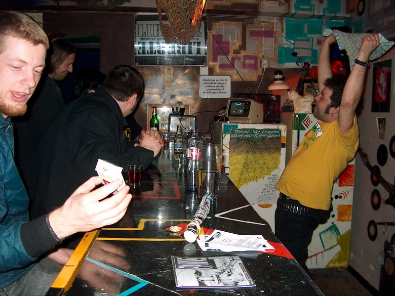 After party in the bar at Jazz Club, Cesky Tesin, Czech Republic